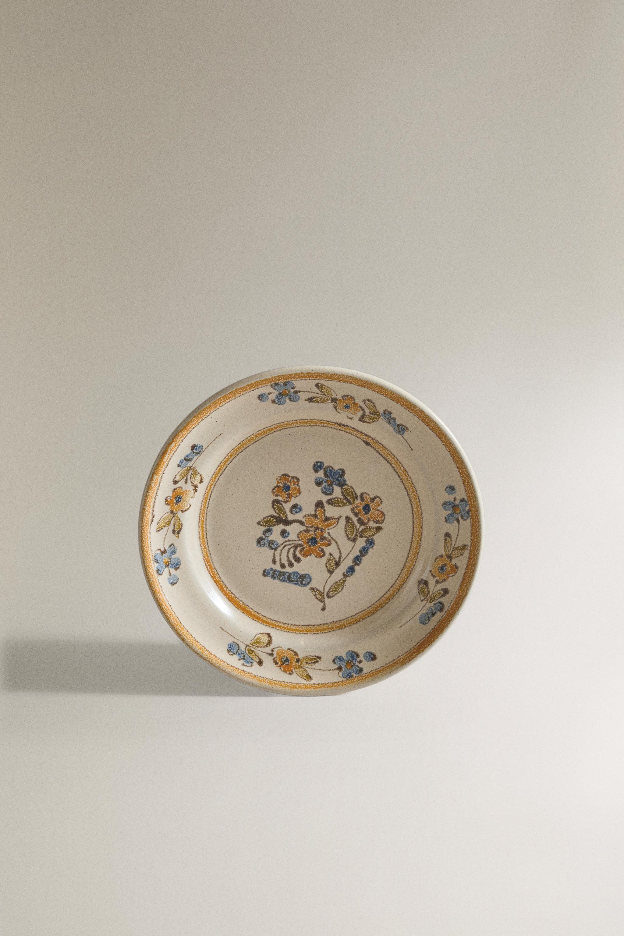 FLORAL TERRACOTTA SIDE PLATE
